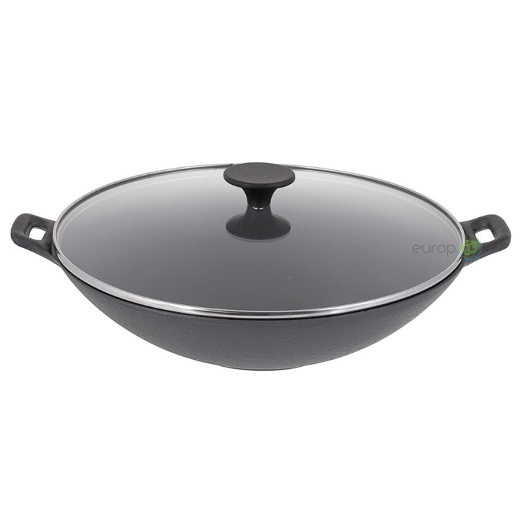 Wok żeliwny z pokrywką Krisberg KR 2561 indukcja gaz 31cm Big