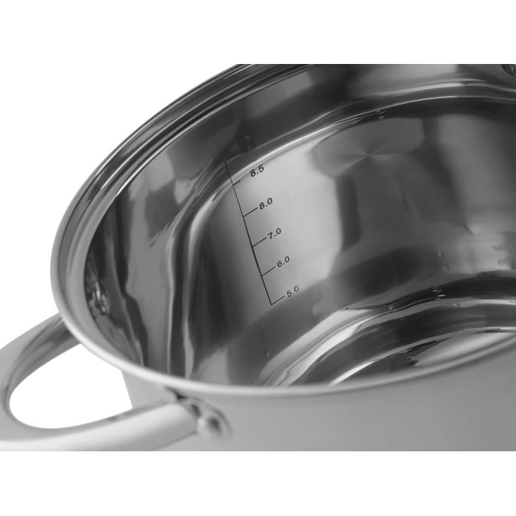 Garnek stalowy z pokrywką Edenberg EB 534 na indukcję 8.8 L Garnek stalowy z pokrywką Edenberg EB 534 na indukcję 8.8 L