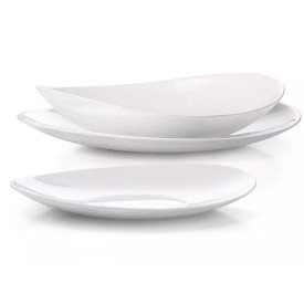 Zestaw obiadowy Bormioli Prometeo 18 elementów biały talerze dla 6 osób