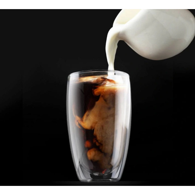 Szklanki termiczne MG Home 450 ml do kawy latte zestaw 2 sztuki Szklanki termiczne MG Home 450 ml do kawy latte zestaw 2 sztuki
