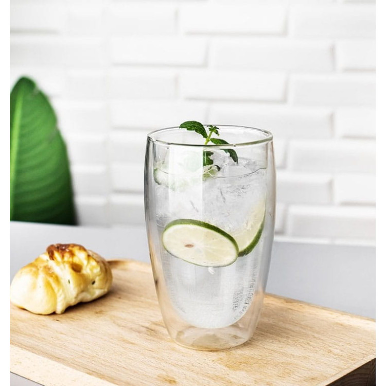 Szklanki termiczne MG Home 450 ml do kawy latte zestaw 6 sztuk Szklanki termiczne MG Home 450 ml do kawy latte zestaw 6 sztuk