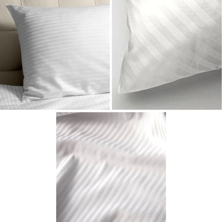 Pościel hotelowa adamaszek 140x200 cm komplet 2 części bawełna Pościel hotelowa adamaszek 140x200 cm komplet 2 części bawełna