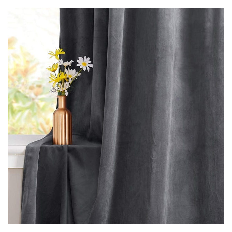 Zasłony grube Velvet na taśmie 140x250 cm butelka jasna Zasłony grube Velvet na taśmie 140x250 cm butelka jasna