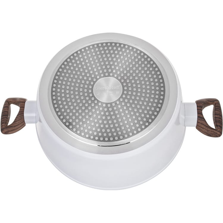 Garnki marmurowe na indukcję GierekHoff GH 1502 patelnia Tefal zestaw 16 elementów Białe Garnki marmurowe na indukcję GierekHoff GH 1502 patelnia Tefal zestaw 16 elementów Białe