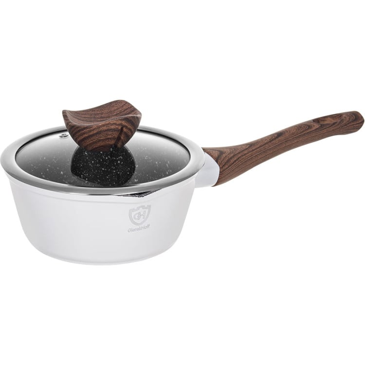 Garnki marmurowe na indukcję GierekHoff GH 1502 patelnia Tefal zestaw 16 elementów Białe Garnki marmurowe na indukcję GierekHoff GH 1502 patelnia Tefal zestaw 16 elementów Białe