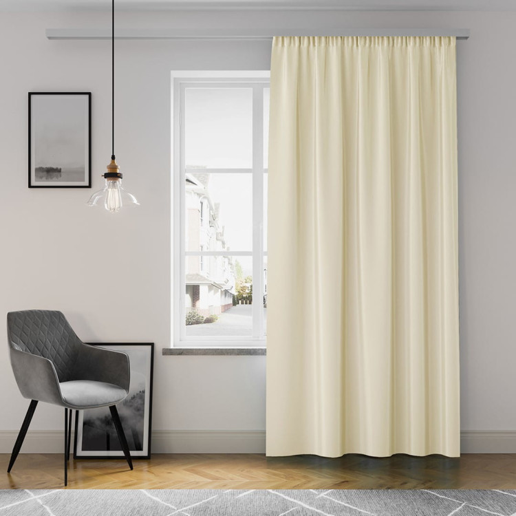 Zasłony na taśmie 140x250 Oxford grube beżowe