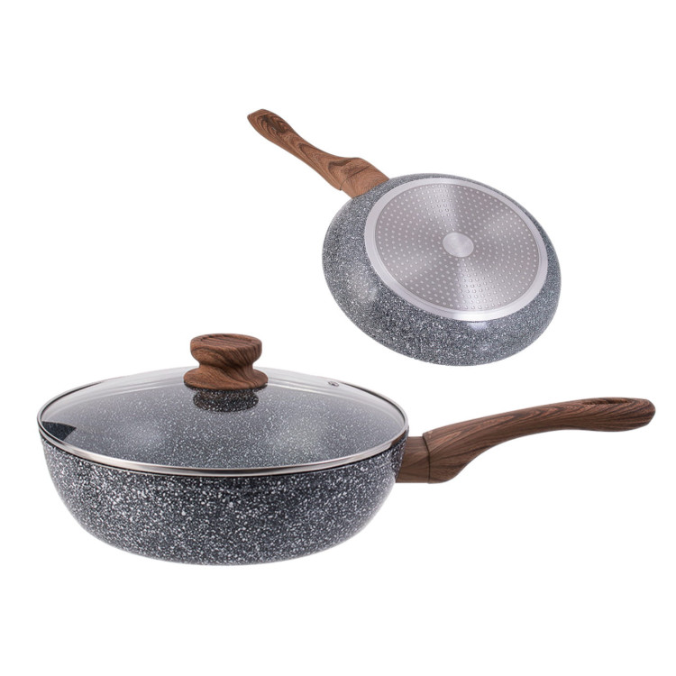 Patelnia KingHoff KH 1170 wok pokrywka Głęboka INDUKCJA 24cm