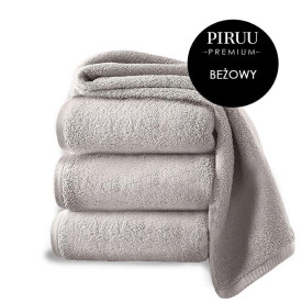 Ręcznik kąpielowy Piruu 70x140 gruby chłonny beżowy
