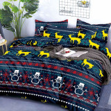 Pościel świąteczna 160x200 bawełniana 3D satynowa Cotton World komplet 3 części 591