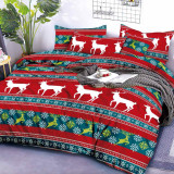 Pościel świąteczna 160x200 bawełniana 3D satynowa Cotton World komplet 3 części 604