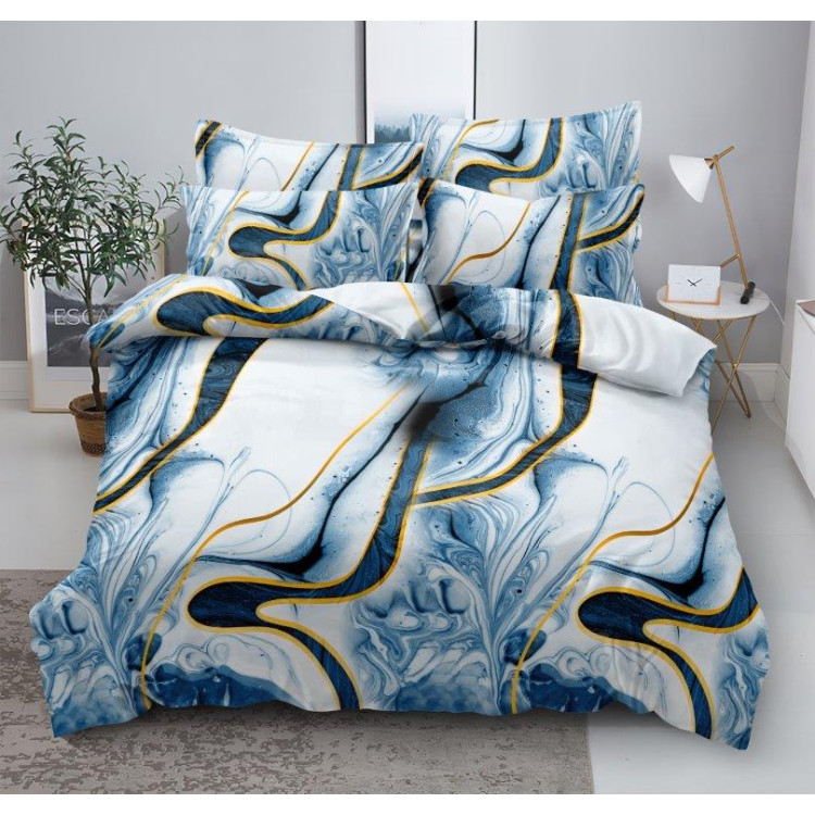 Pościel 140x200 bawełna satynowa 3D Cotton World gruba 2 części 2222