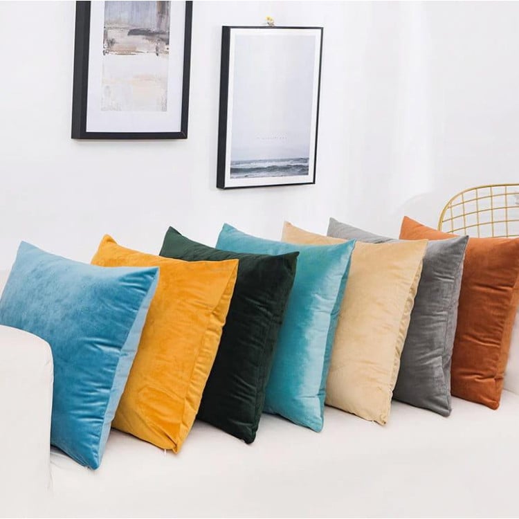Poszewka na poduszkę dekoracyjna welurowa 50x50 velvet granatowa Poszewka na poduszkę dekoracyjna welurowa 50x50 velvet granatowa