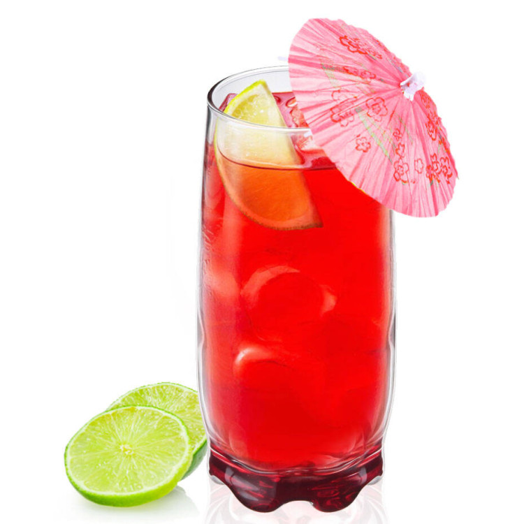 Szklanki do drinków wysokie Glasmark kolorowe dno 350 ml zestaw 6 szklanek