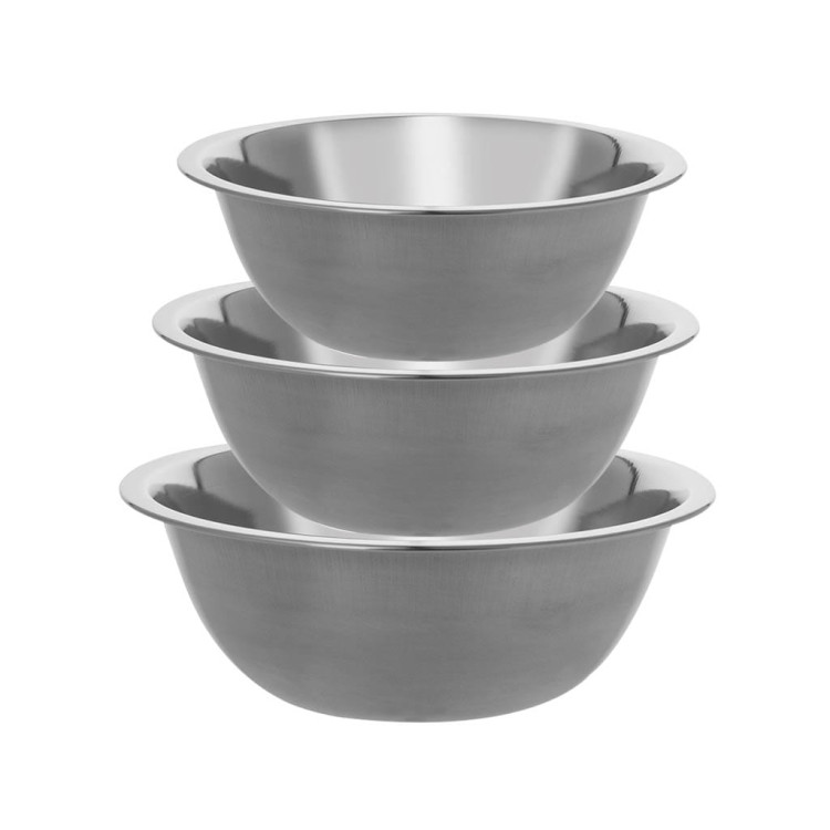 Miski metalowe komplet 3 misek ze stali nierdzewnej 18/22/26 cm Miski metalowe komplet 3 misek ze stali nierdzewnej 18/22/26 cm
