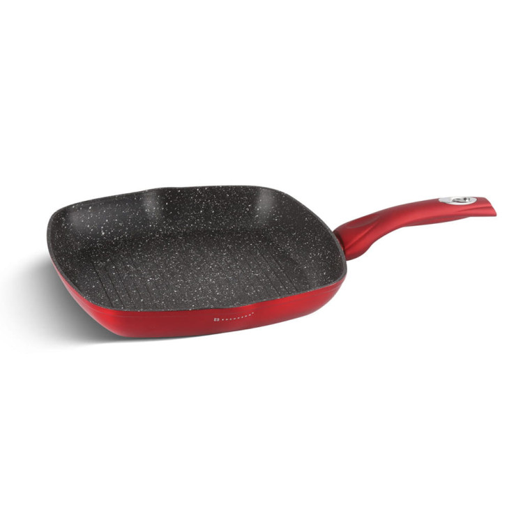 Patelnia kwadratowa granitowa grillowa Edenberg EB 7414 28x28 czerwona Patelnia kwadratowa granitowa grillowa Edenberg EB 7414 28x28 czerwona