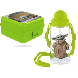 Zestaw śniadaniowy dla dzieci Baby Yoda Star Wars bidon pojemnik