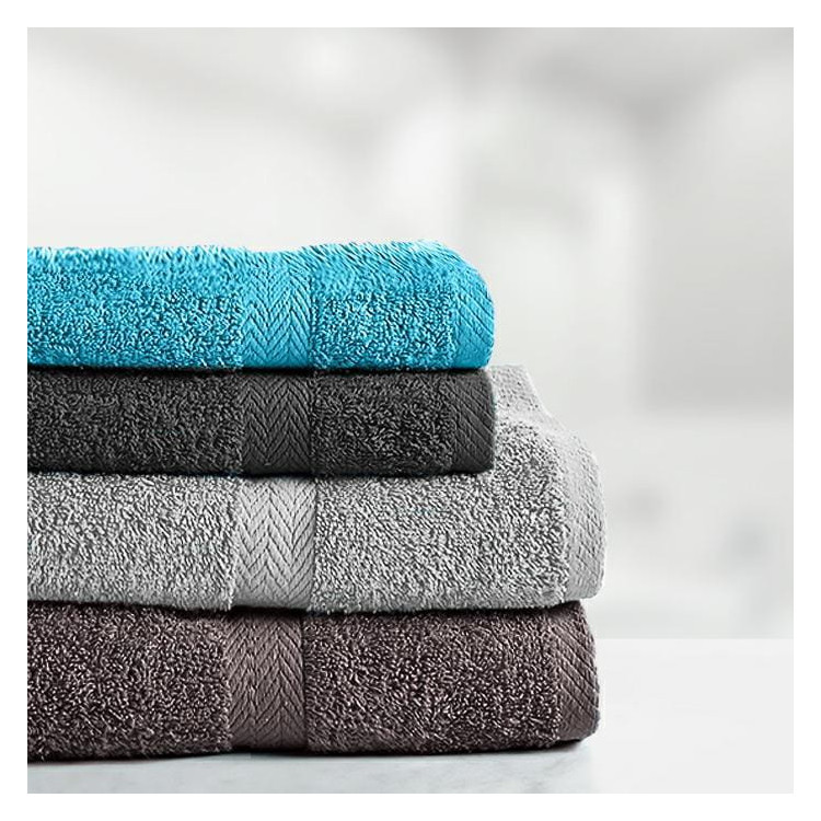 Komplet 4 ręczników kąpielowych Piruu 2x 70x140 i 2 x 50x100 bawełniane frotte szare Komplet 4 ręczników kąpielowych Piruu 2x 70x140 i 2 x 50x100 bawełniane frotte szare