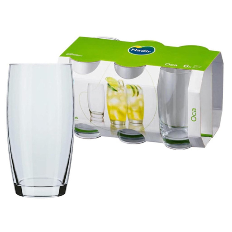 Szklanki wysokie do drinków Nadir Oca zestaw 6 szklanek 400 ml Szklanki wysokie do drinków Nadir Oca zestaw 6 szklanek 400 ml
