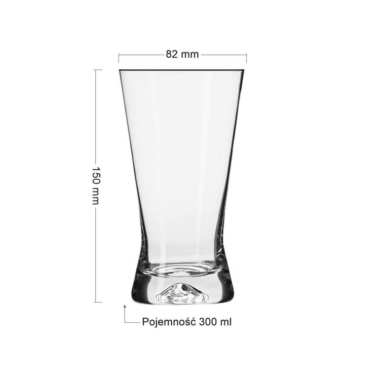 Szklanki X-Line Krosno zestaw 6 szklanek 300 ml Szklanki X-Line Krosno zestaw 6 szklanek 300 ml
