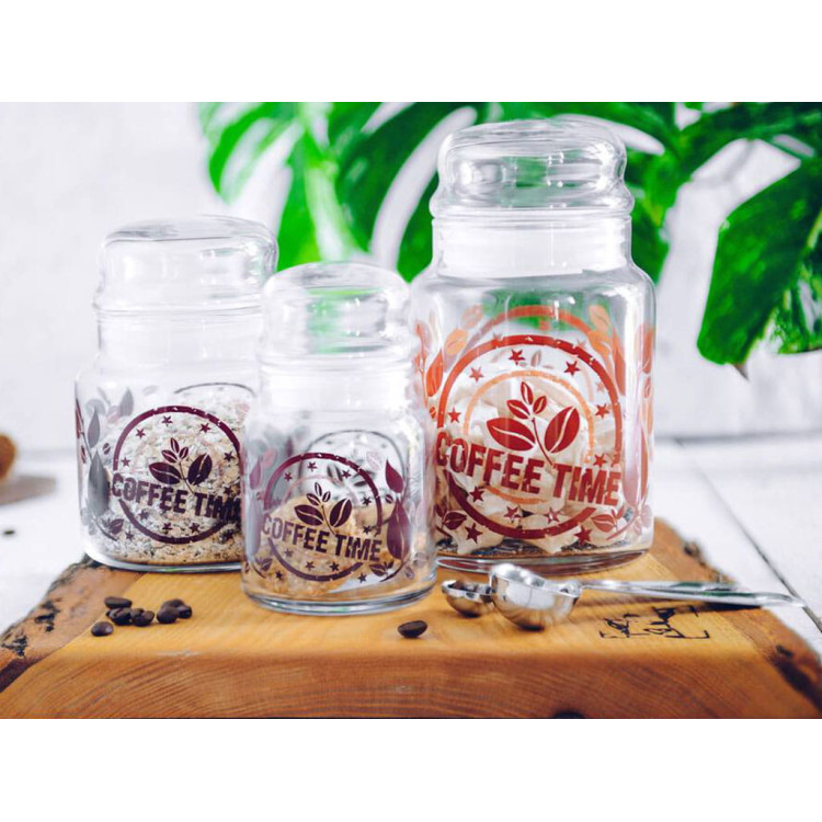 Szklany pojemnik do przechowywania kawy Glasmark Coffee Time 890 ml Szklany pojemnik do przechowywania kawy Glasmark Coffee Time 890 ml