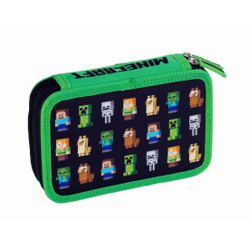 Piórnik szkolny dwukomorowy MINECRAFT