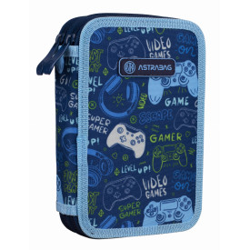 Piórnik szkolny dwukomorowy GAME GO Astrabag