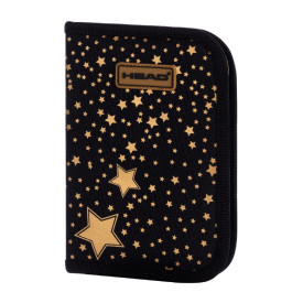 Piórnik jednokomorowy piórnik Head z błyszczącymi złotymi gwiazdkami