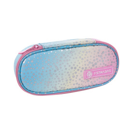 Saszetka - piórnik Astrabag Ombre z srebrnym wzoreum fluo