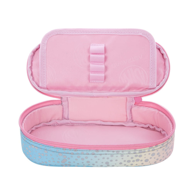 Saszetka - piórnik Astrabag Ombre z srebrnym wzoreum fluo