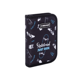 Piórnik jednokomorowy Head skateboard z motywem deskorolek