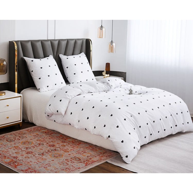 Pościel 140x220 bawełna satynowa dwustronna 3D GierekHoff gruba 2 części GH-140KR serduszka Pościel 140x220 bawełna satynowa dwustronna 3D GierekHoff gruba 2 części GH-140KR serduszka