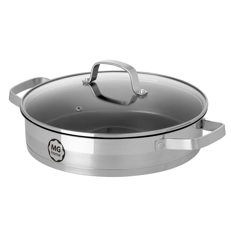Garnek niski ze stali nierdzewnej 28 cm MG Home Professional Garnek niski ze stali nierdzewnej 28 cm MG Home Professional