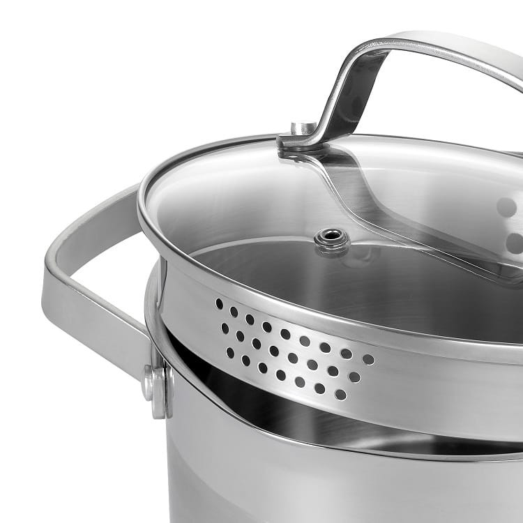 Garnek z pokrywką ze stali nierdzewnej 18 cm MG Home Professional