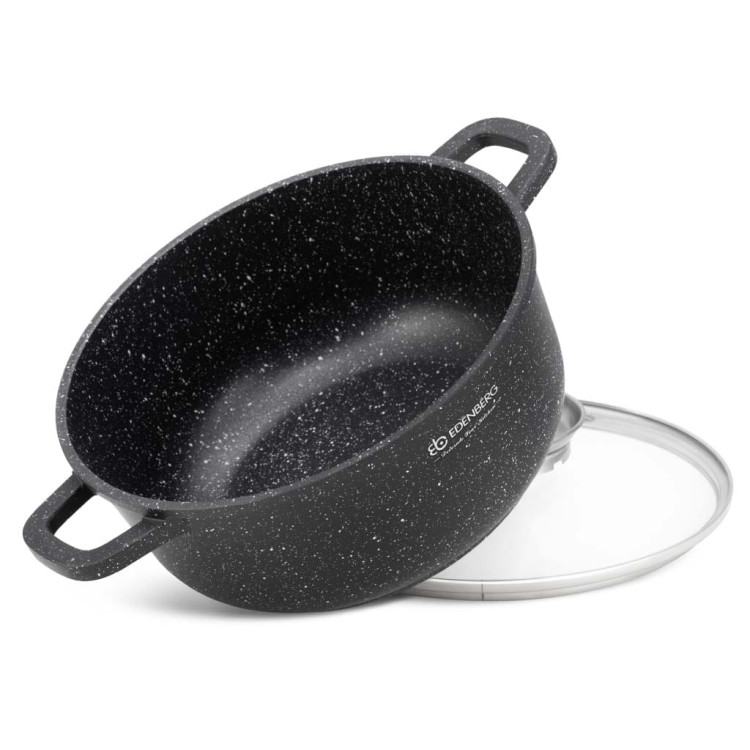 Garnek marmurowy z pokrywką Edenberg EB 8116 2.3L na indukcję 20 cm Garnek marmurowy z pokrywką Edenberg EB 8116 2.3L na indukcję 20 cm