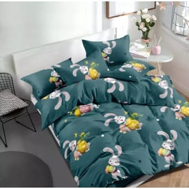 Pościel 160x200 bawełna satynowa 3D Cotton World gruba 3 części 2311 wielkanoc