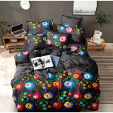 Pościel 160x200 bawełna satynowa 3D Cotton World gruba 3 części  2260 kwiaty
