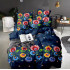 Pościel 200x220 bawełna satynowa 3D Cotton World gruba 3 części 2261 kwiaty
