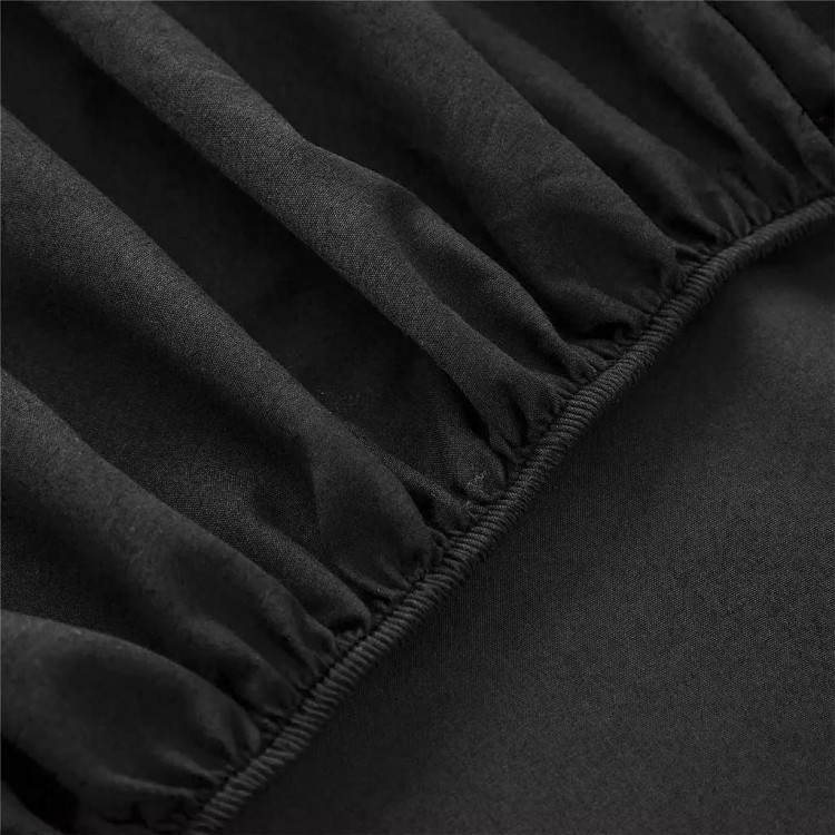 Prześcieradło 160x200 jersey bawełniane grube z gumką czarne Prześcieradło 160x200 jersey bawełniane grube z gumką czarne