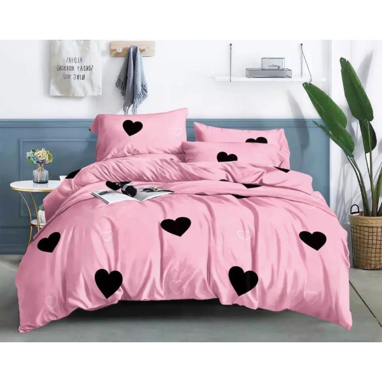Pościel 140x200 bawełna satynowa 3D Cotton World gruba 2 części 1176 serca
