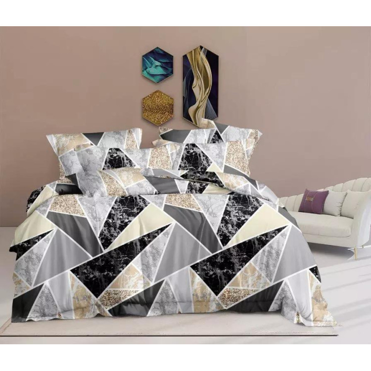 Pościel 140x200 bawełna satynowa 3D Cotton World gruba 2 części 28133