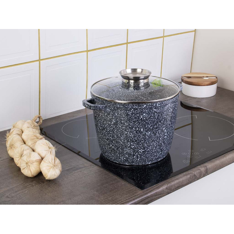 Garnek marmurowy z pokrywką Klausberg KB 7525 6.2L na indukcję 24 cm