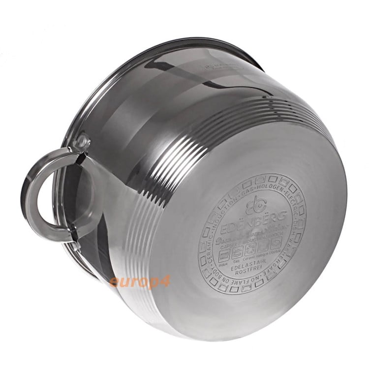 Garnek ze stali z pokrywką EliteHoff E-4007 7.7 L INDUKCJA Garnek ze stali z pokrywką EliteHoff E-4007 7.7 L INDUKCJA