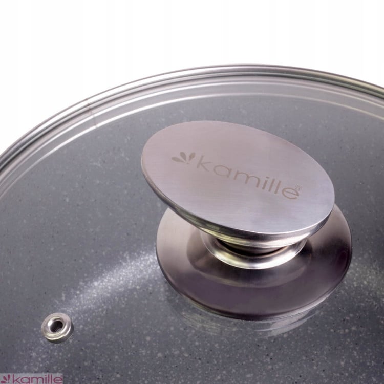 Garnek granitowy 24cm z pokrywką 4.5 L Kamille 4425 Garnek granitowy 24cm z pokrywką 4.5 L Kamille 4425