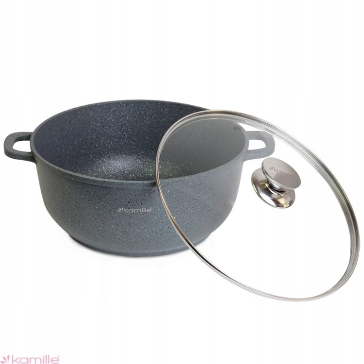 Garnek granitowy 28cm z pokrywką 6.5 L Kamille 4426 Garnek granitowy 28cm z pokrywką 6.5 L Kamille 4426