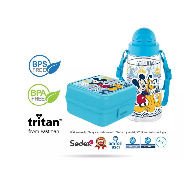 Zestaw śniadaniowy dla dzieci Myszka Mickey bidon pojemnik lunchbox do szkoły