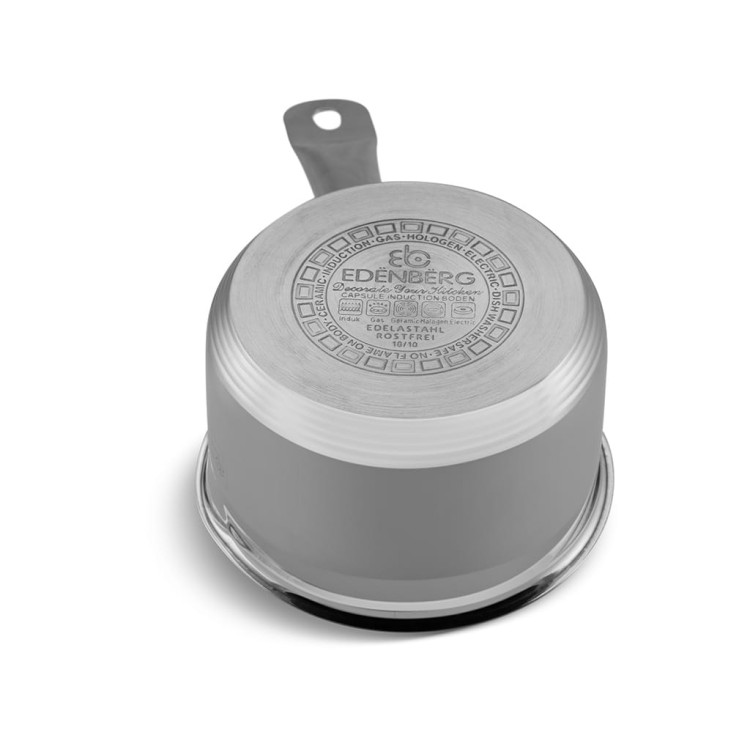 Rondel stalowy Edenberg EB 6011 z pokrywką 0.8L na indukcję Rondel stalowy Edenberg EB 6011 z pokrywką 0.8L na indukcję