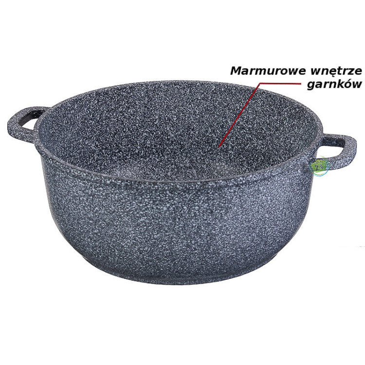 Garnki marmurowe Hoffman HF 7763 Zestaw garnków + rondel indukcja