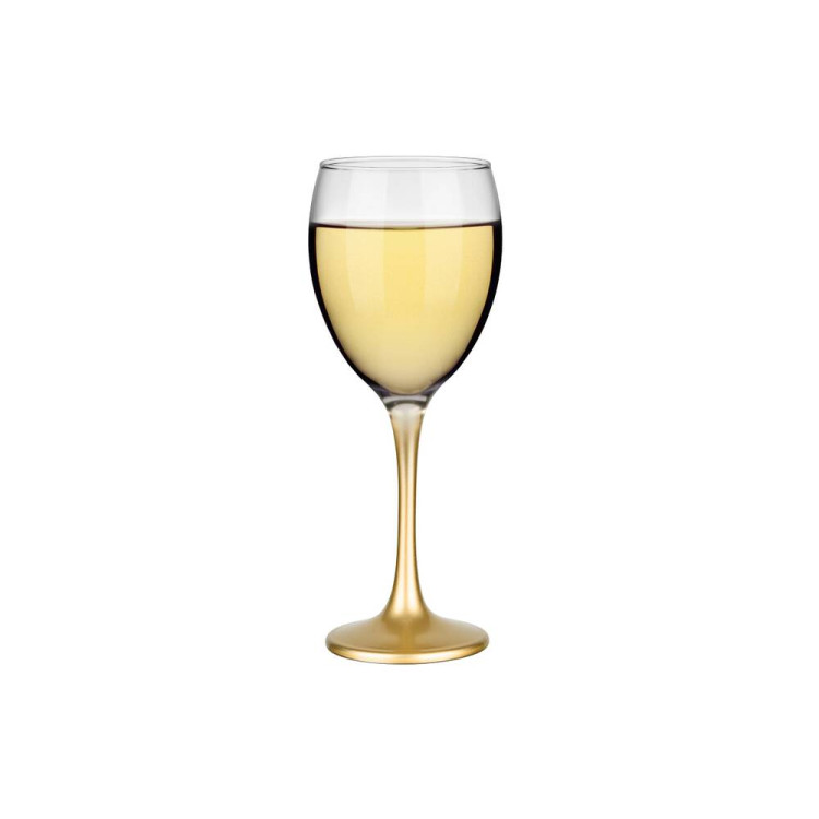 Kieliszki do wina 300 ml Glasmark komplet 6szt złota nóżka Kieliszki do wina 300 ml Glasmark komplet 6szt złota nóżka