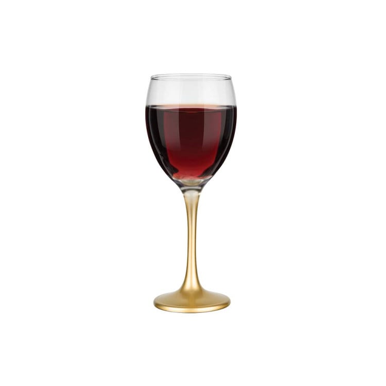 Kieliszki do wina 300 ml Glasmark komplet 6szt złota nóżka Kieliszki do wina 300 ml Glasmark komplet 6szt złota nóżka