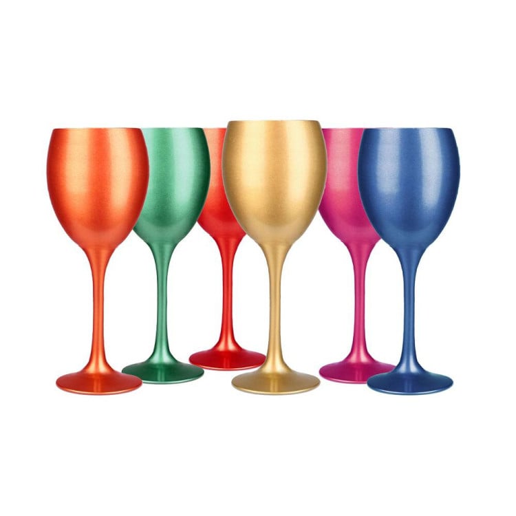 Kieliszki do wina 300 ml Glasmark komplet 6szt mix kolorów Kieliszki do wina 300 ml Glasmark komplet 6szt mix kolorów